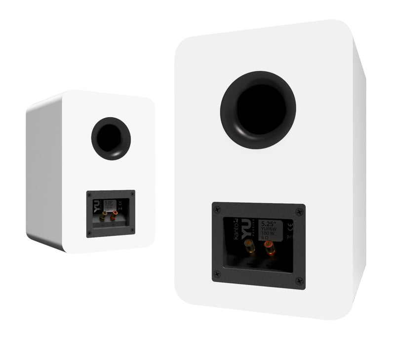 Kanto YU Passive 5.25\" Bookshelf Speakers with 1\" Silk Dome Tweeter - White