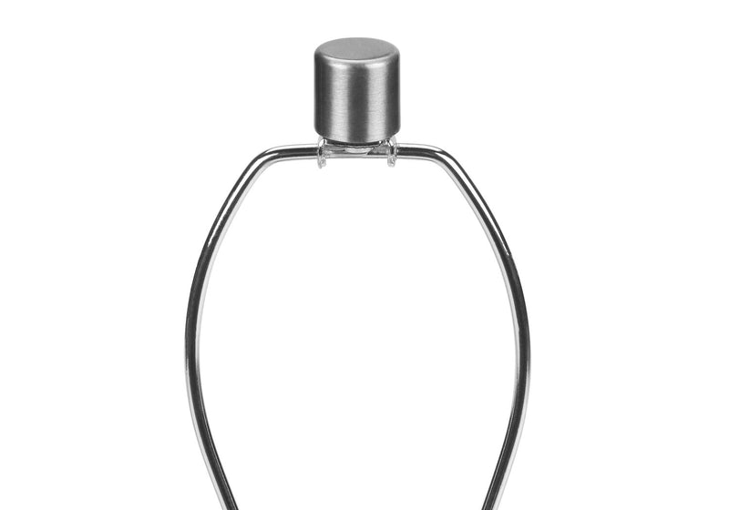 25\" Grey Ceramic with Silver Base Table Lamp