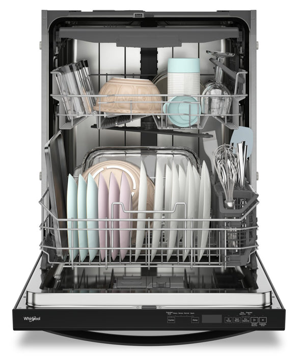 Whirlpool 24\" 44 dBA Built-In Top-Control Dishwasher - Black - WDT550SAPB