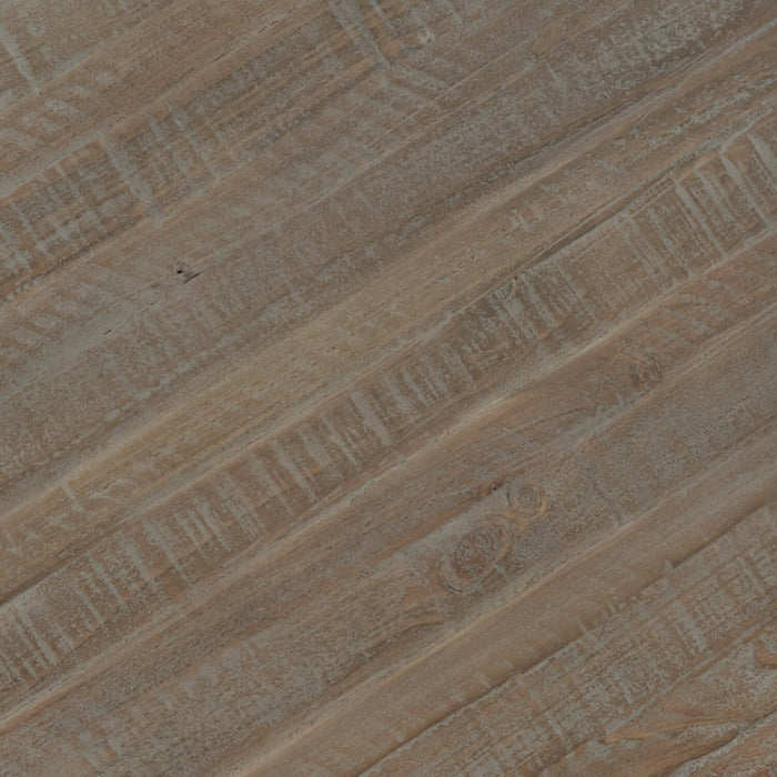 Tinley Park 50\" Traditional Coffee Table with Storage and Shelf - Grey-Brown Pine with Scroll Design Base