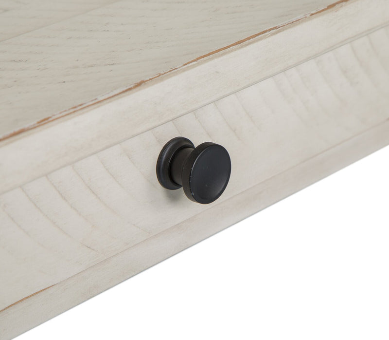 Bronwyn 50\" Traditional Coffee Table with Storage - Alabaster Pine with Scroll Design Wood Base