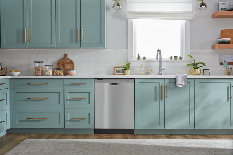 Whirlpool 24\" 57 dBA Built-In Front-Control Dishwasher - Stainless Steel - WDF341PAPM