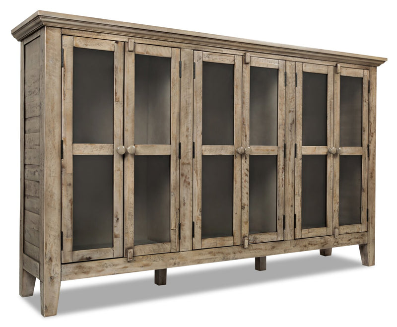 Rocco 70\" 6-Door Large Accent Cabinet - Natural Wood