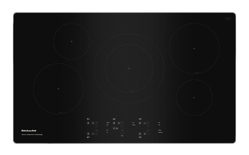 KitchenAid 36\" 5-Element Induction Cooktop - Stainless Steel - KCIG556JSS