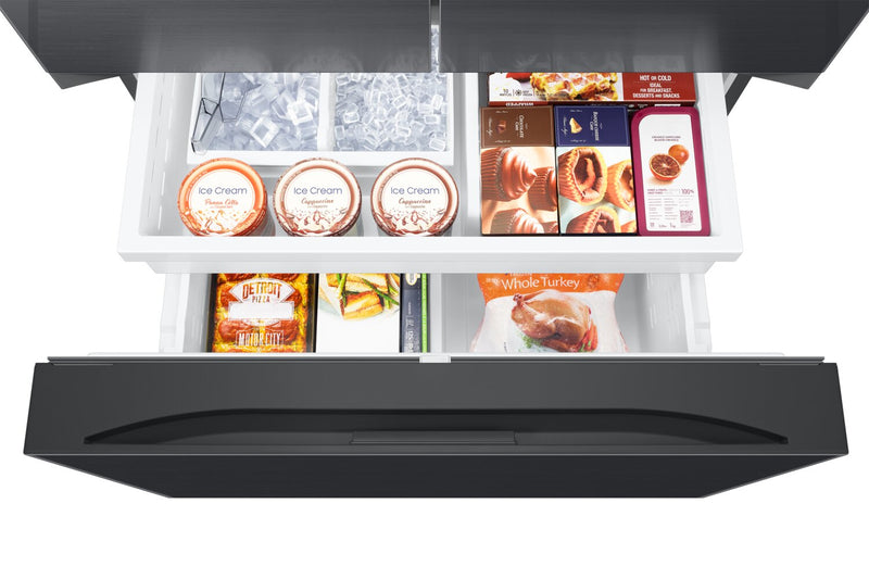 Samsung 36\" 31 Cu. Ft. Full Depth French-Door Refrigerator - Matte Black Steel - RF32CG5400MTAA