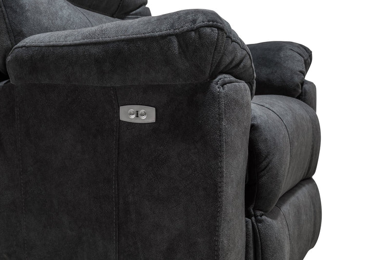 Made in Canada Gybson 38\" Fabric Power Reclining Chair - Graphite Grey