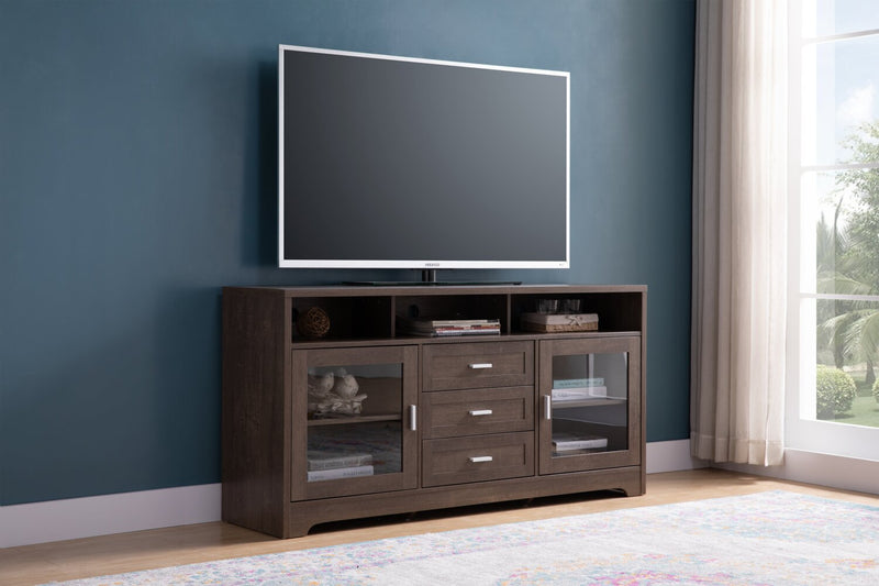 Melody 60\" TV Stand with Storage and Cable Management for TVs up to 65\"- Brown