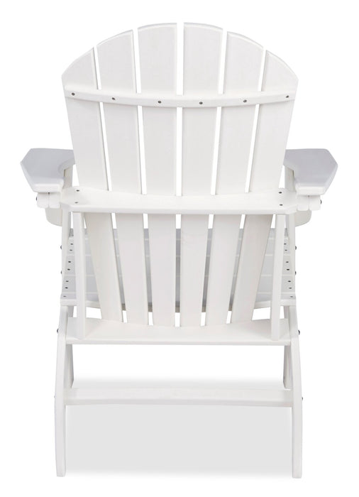 Bask Outdoor Patio Adriondack Chair - High Density Plastic, UV & Weather Resistant - White