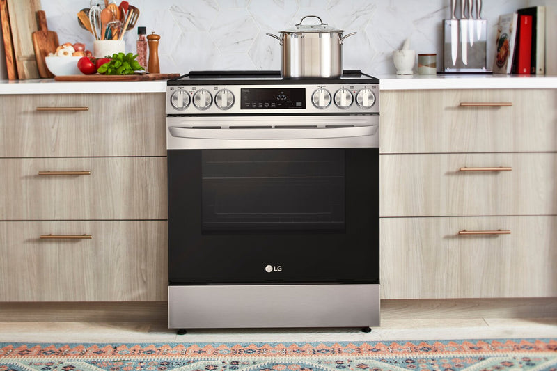LG 6.3 Cu. Ft. Smart Electric Range with Air Fry and Fan Convection - Smudge Proof Stainless Steel - LSEL6333F