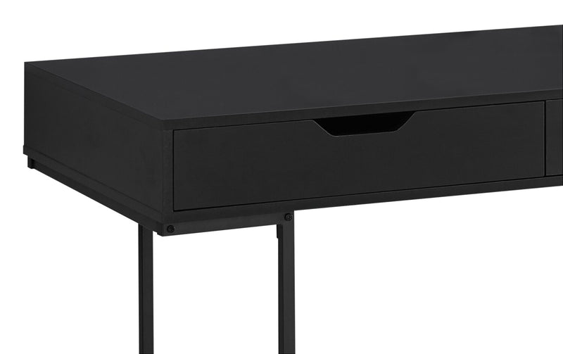 Butler 47.25\" Office Desk with 2-Drawers - Black