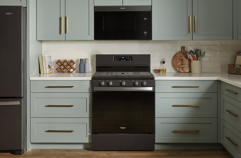 Whirlpool 1.1 Cu. Ft. Flush Over-the-Range Microwave with 900 Watts Cooking - Black Stainless - YWMMF5930PV