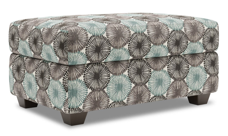 Made in Canada Customizable Sofa Lab The Trunk 39\" Fabric Storage Ottoman - Spa Multicolour