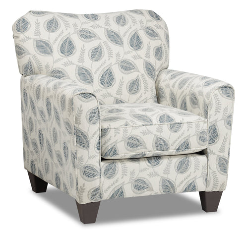 Scarlett 34" Brockley Willow Multicolour Chenille Fabric Accent Chair with Rolled Arms 