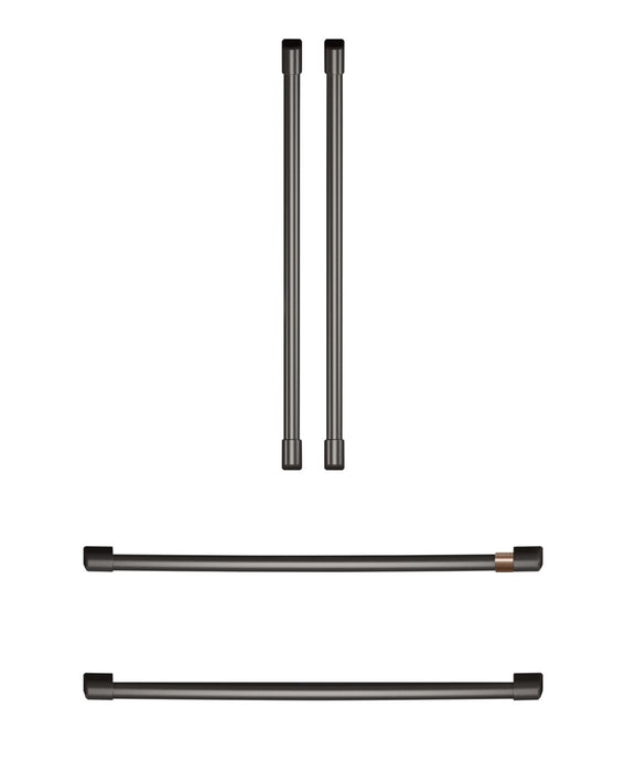Café 4-Piece Brushed Black Handle Kit for French-Door Refrigerator - CXQB4H4PNBT