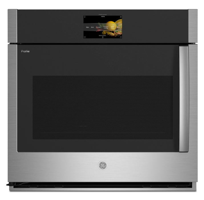 Profile 30\" 5 Cu. Ft. Electric Wall Oven with True European Convection with Direct Air - Stainless - PTS700LSNSS