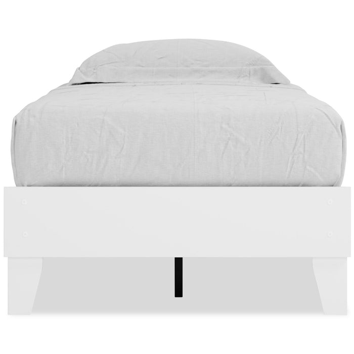 Wolf Platform Bed for Kids,  White - Twin Size