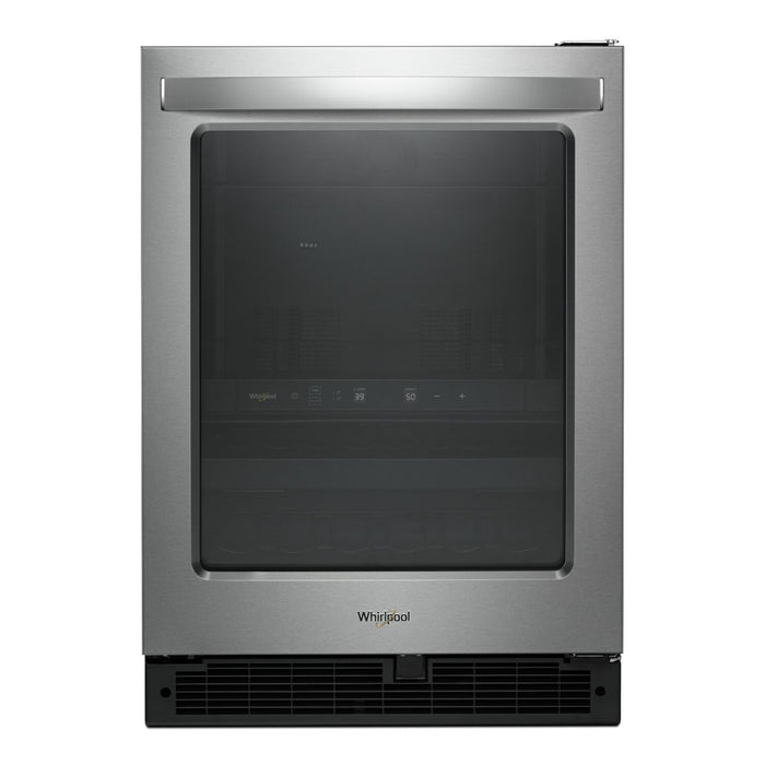 Whirlpool 24\" 5.2 Cu. Ft. Undercounter Beverage Refrigerator - Fingerprint Resistant Stainless Steel - WUB50X24HZ