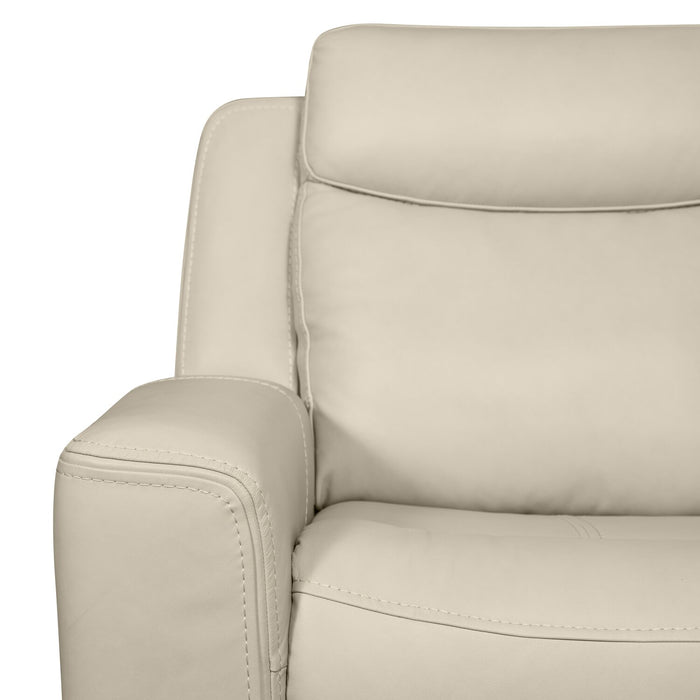 Scott Living Prescott 79\" Genuine Leather Power Reclining Loveseat with Power Headrests - Platinum Grey