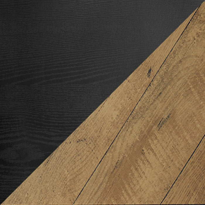 Archer 71\" Modern TV Stand with Storage and Cable Management for TVs up to 80\"- Black and Brown Two Tone