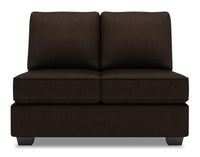 Sofa Lab Roll Armless Loveseat - Luxury Chocolate 