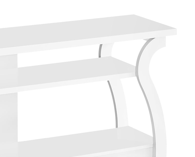 Monroe 60\" Modern TV Stand with Storage and Cable Management for TVs up to 65\"- White