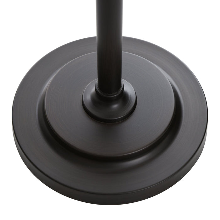 Delano 71.5\" Antiqued-Bronze with Black Wire Shade Floor Lamp 