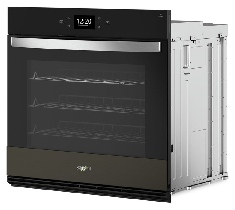 Whirlpool 30\" 4.3 Cu. Ft. Electric Single Wall Oven with True Convection - Black Stainless Steel with PrintShield™ Finish - WOES7030PV