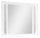 ["Ava Bedroom Dresser Mirror with LED Light, Glam - White"]