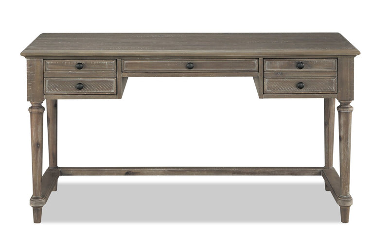 Winston 58\" Writing Office Desk with 3-Drawers - Light Brown Driftwood