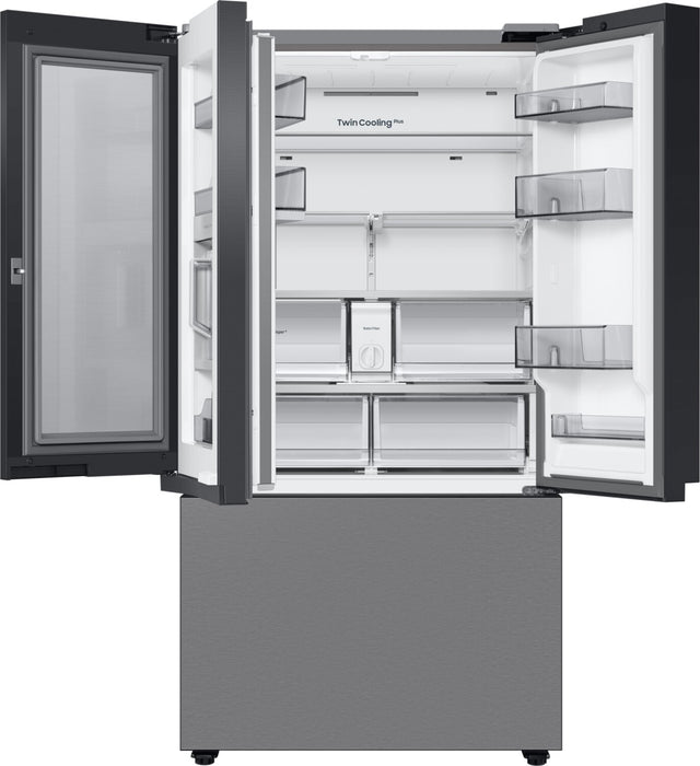 Samsung 36\" 30.1 Cu. Ft. Bespoke French-Door Refrigerator - Stainless Steel - RF30BB6600QLAA