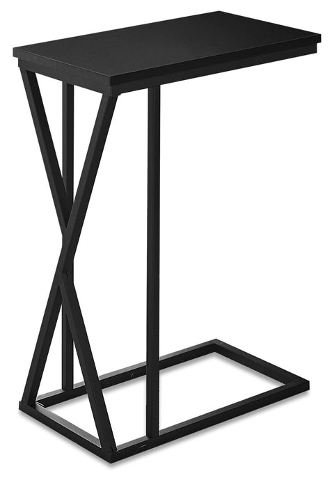 Leila 10.25\" C-Shaped Chairside Table - Black
