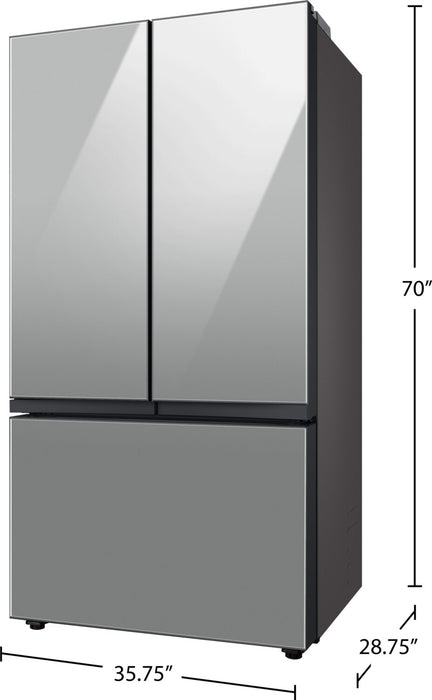 Samsung 36\" 24 Cu. Ft. Bespoke Counter-Depth with Beverage Centre Refrigerator - Stainless Steel - RF24BB6600QLAA