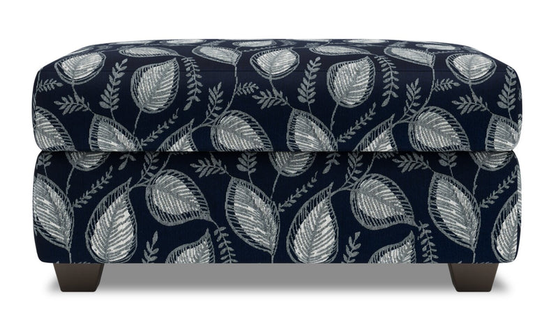Made in Canada Customizable Sofa Lab The Trunk 39\" Fabric Storage Ottoman - Midnight Multicolour