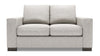 Made in Canada Customizable Sofa Lab Track  62\" Chenille Fabric Loveseat with Track Arms - Luxury Silver