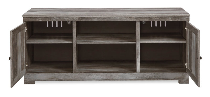 Wynnlow 63\" Rustic TV Stand with Storage and Cable Management for TVs up to 70\"- Grey