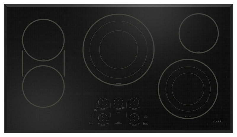Cafe 36\" 5-Element Electric Cooktop - Black - CEP90361TBB