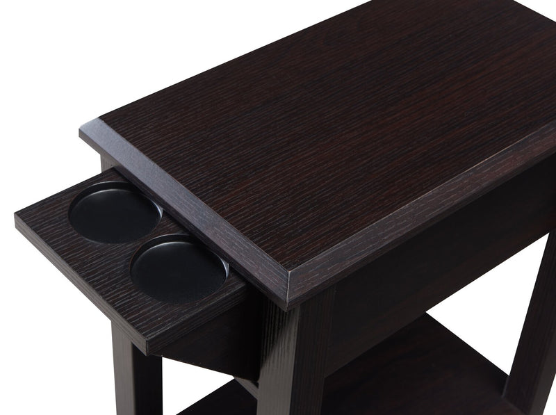 Torry 11.5\" Chairside Table with Drawer - Red Cocoa