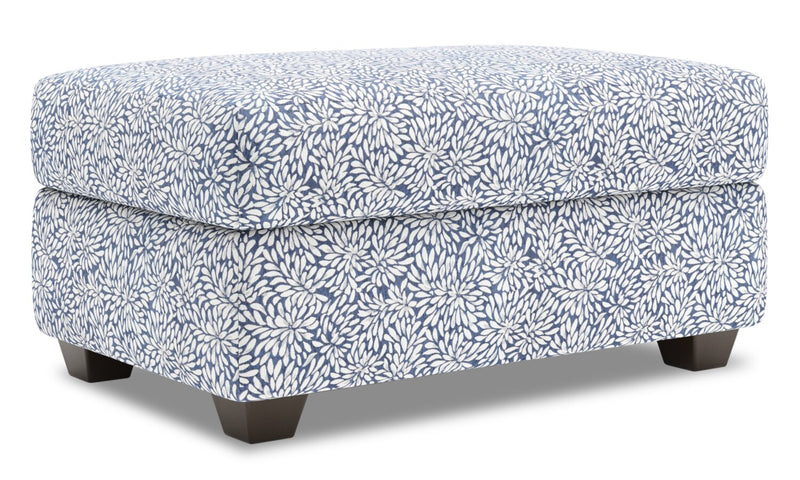 Made in Canada Customizable Sofa Lab The Trunk 39\" Fabric Storage Ottoman - Cadet Multicolour