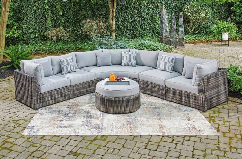 Lilo Outdoor Patio Loveseat - Resin Wicker & Nuvella Fabric, UV & Weather Resistant - Grey