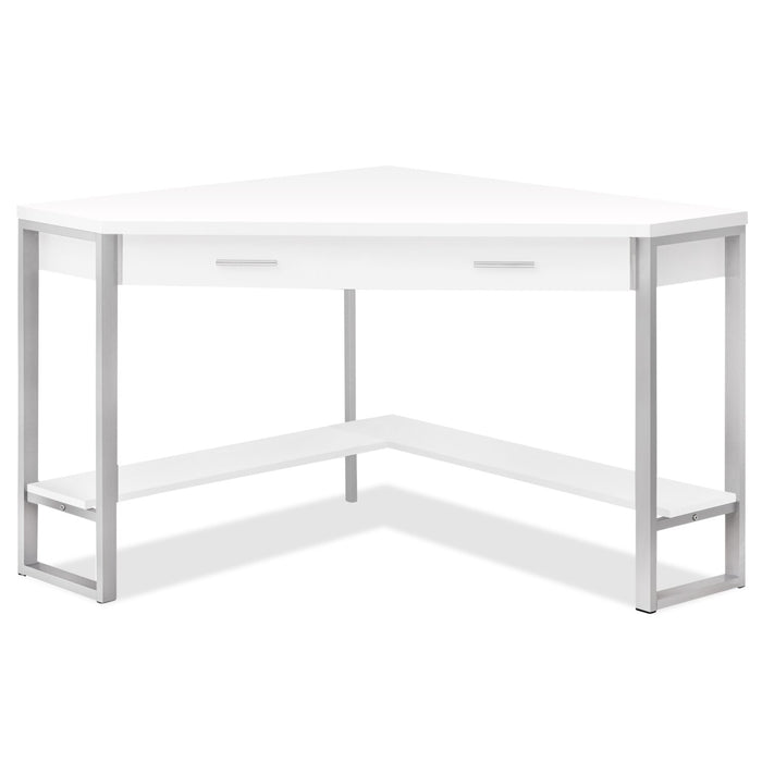 Christiana 42\" Corner Office Desk with Drawer - White