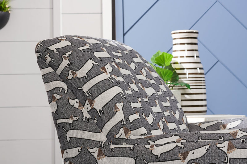 Made in Canada Sofa Lab Customizable Swivel 31\" Fabric Accent Chair - Peppercorn Multicolour