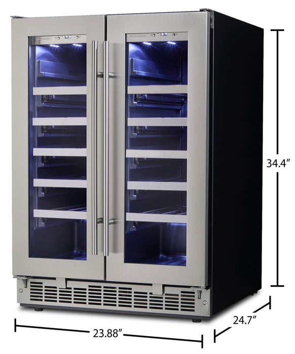 Silhouette Napa 23.9\" 4.7 Cu. Ft. French-Door Wine Cooler - Stainless - DWC047D1BSSPR