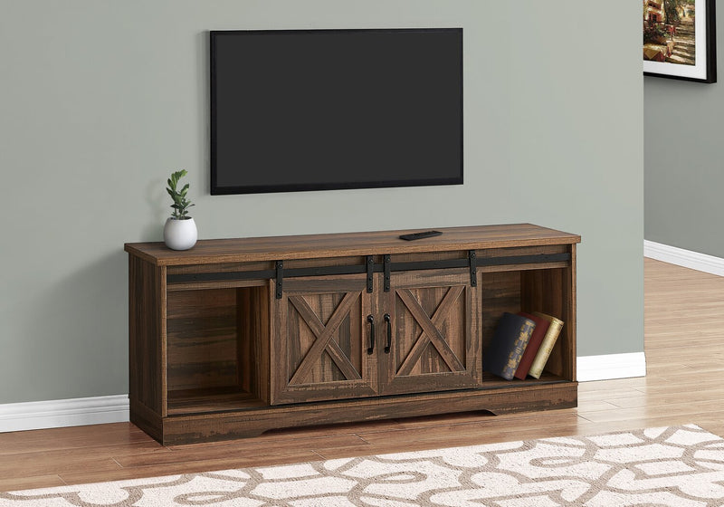 Marston 60\" Modern TV Stand with Storage and Cable Management for TVs up to 65\"- Brown