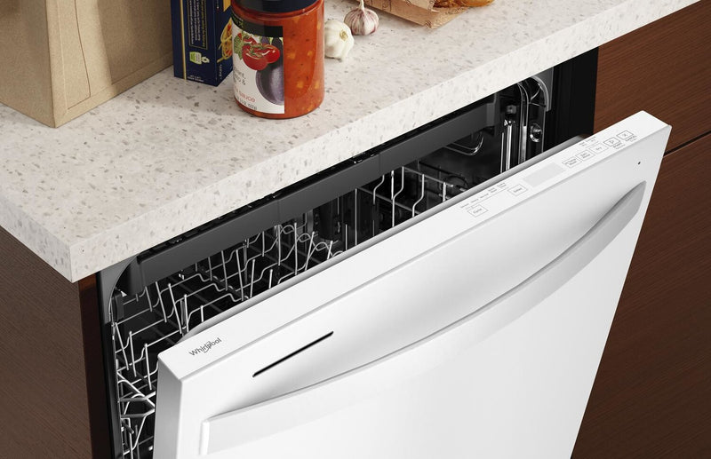 Whirlpool 24\" 47 dBA Built-In Top-Control Dishwasher with Third Rack - White - WDT750SAKW