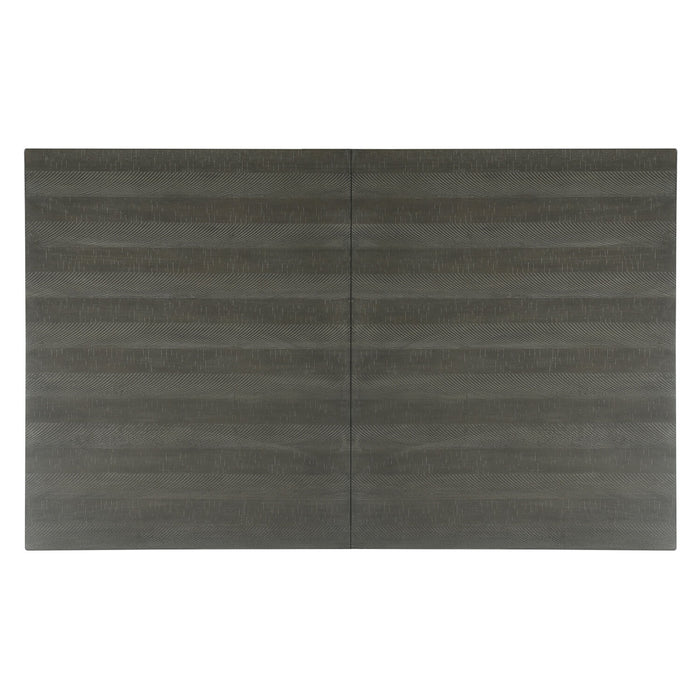 Alto 5pc Dining Set with Table & 4 Chairs, 65-83\"W Extension, Trestle Base - Grey