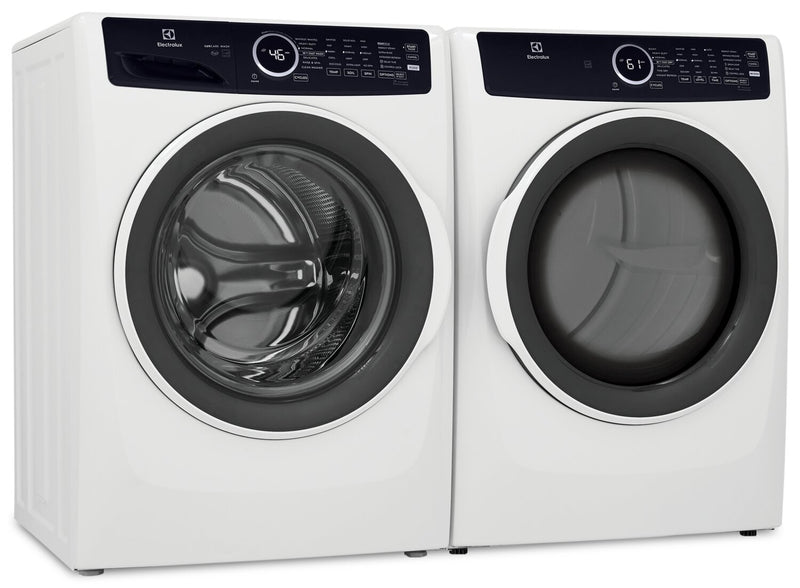 Electrolux 5.2 Cu. Ft. Front-Load Washer and 8 Cu. Ft. Gas Dryer - White
