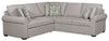 Scott Living Haven 2-Piece Left-Facing Chenille Fabric Sleeper Sectional - Grey