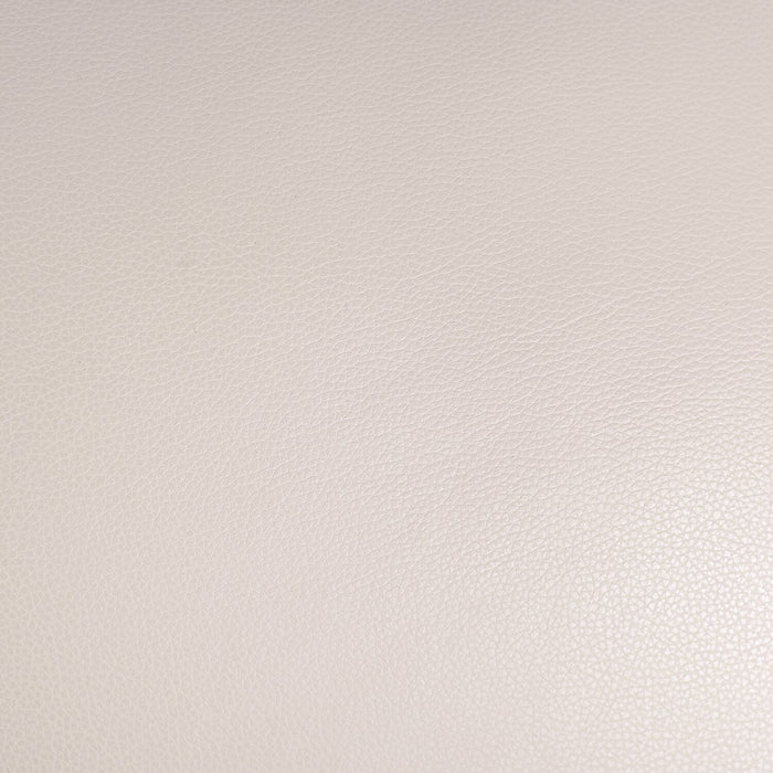 Chateau d’Ax Vita 87\" 100% Genuine Leather Sofa with Diamond Pattern Stitching and Wood Legs - Smoke White