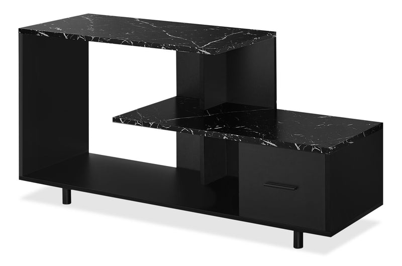 Sara 48\" Modern TV Stand with Storage and Cable Management for TVs up to 35\"- Black