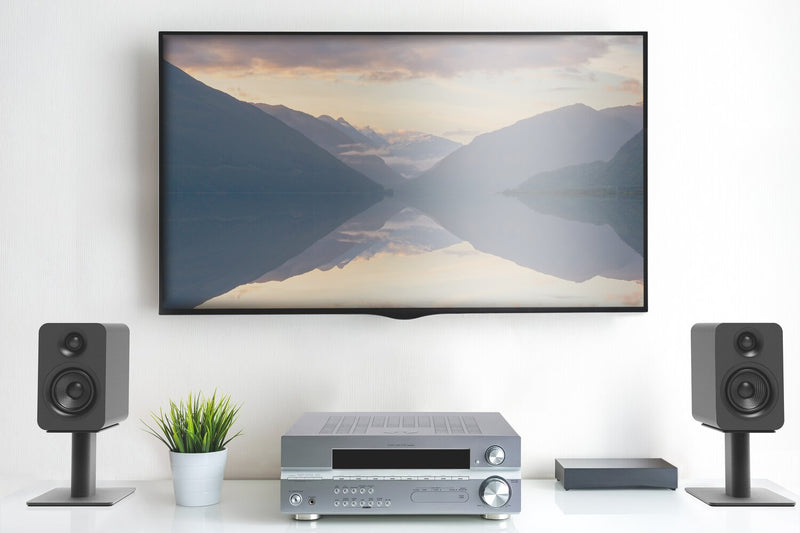 Kanto YU Passive 4\" Bookshelf Speakers with 1\" Silk Dome Tweeter - Black